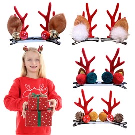 KUBDPQOR Charming Christmas Hair Accessories - Deer Antlers Hair Clip, Christmas Decoration, Hair Accessory & Christmas Women's Accessories