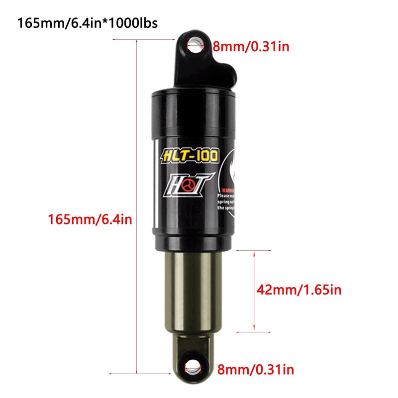 Bicycle Oil Spring Shock Absorbers, 750/850/1000 LBS Bicycle Rear Shock
