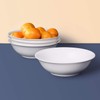 LIFVER 48 oz White Ceramic Bowls, Set of 4, Large