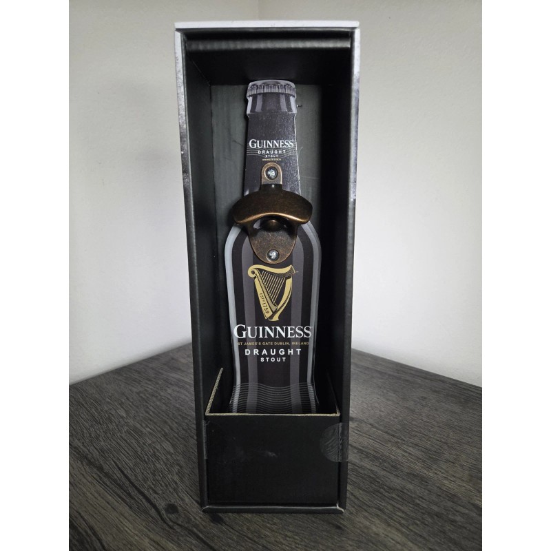 Guinness Draught Stout Wooden Bottle Opener Cap Catcher
