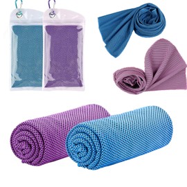 EXQUIMA 2 Cooling Towel (100x30 Cm) Ice Towel for Neck,Packs Instant Cold Sensation, Rapid Cooling,Quick Drying, Ideal for Outdoor Sports, Hiking, Perfect for Athletes, Fitness Enthusiasts