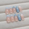 Cute Flower Press on Nails Medium Fake Nails Almond Shape