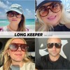 Long Keeper Retro Pilot Sunglasses Double Bridge Women Men Aviation