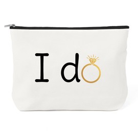 Engagement Gifts for Her Bridal Shower Gifts I Do Bride Gift Cosmetic Bag Makeup Bags Make Up Pouch Bride To Be Christmas Wedding Gift for Sister BFF Friends Coworkers Women