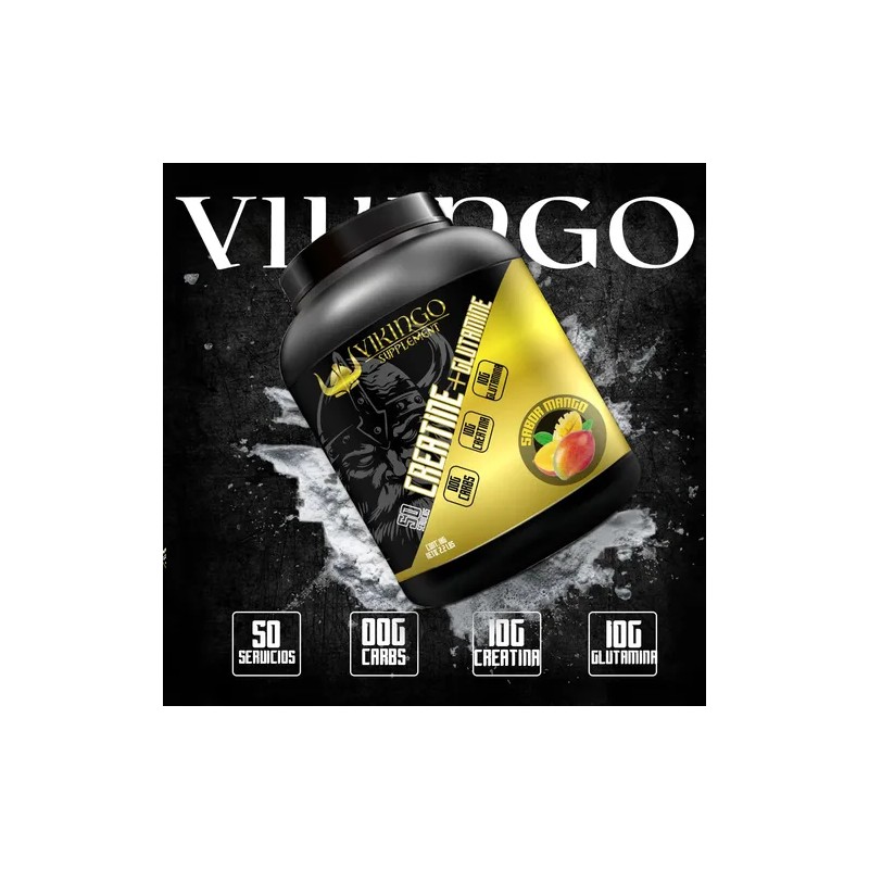 Creatina + Glutamina 1kg Vikingo Varios Sabores