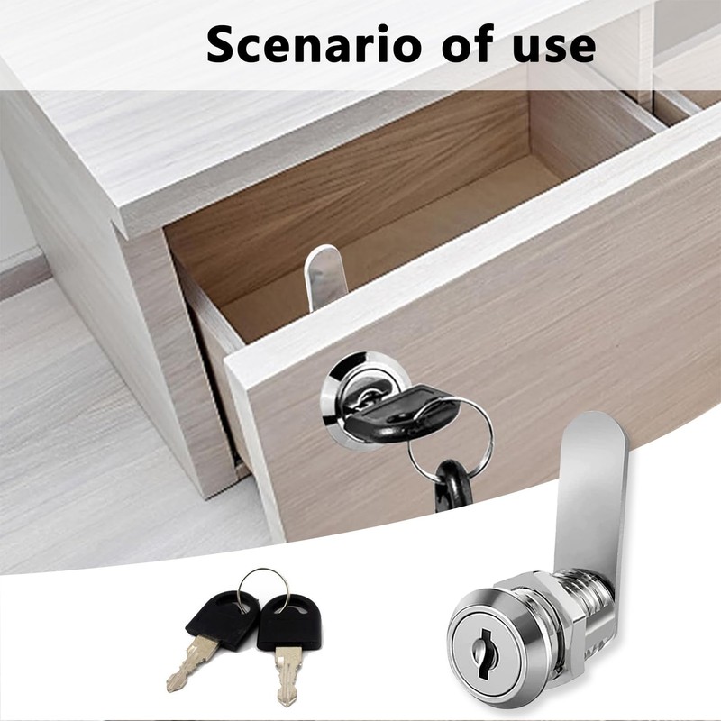 Cabinet Locks with Key,Durable Locker Locks with Key,Post Box Cam