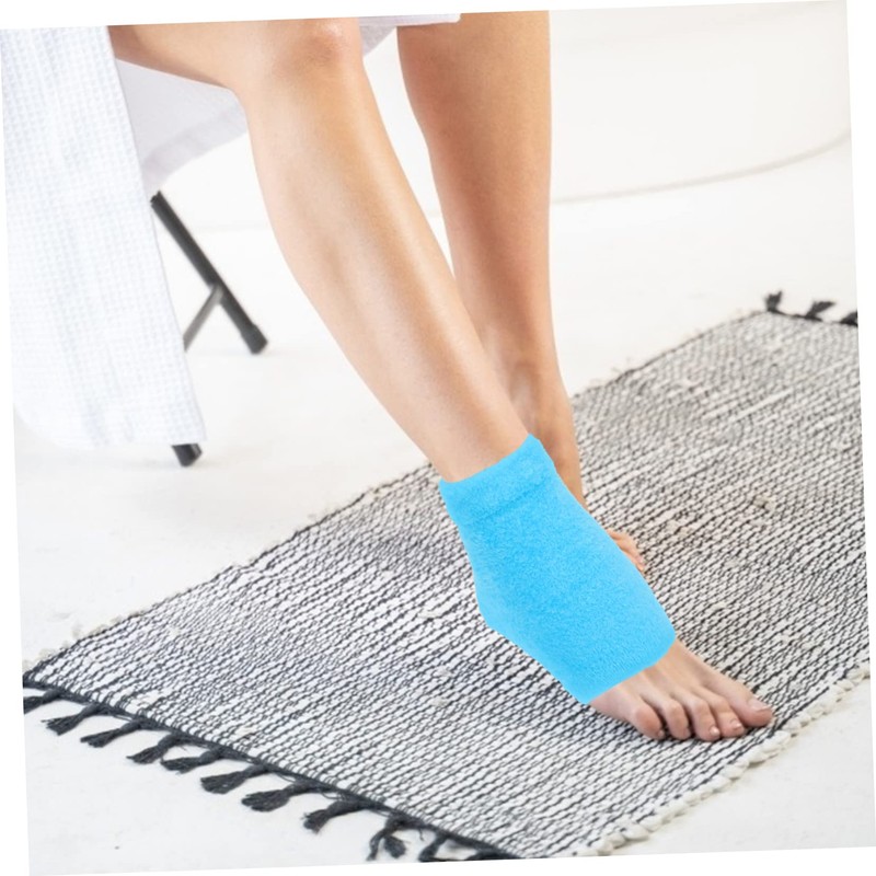 Baluue 1pair Essential Oil Gel Heel Socks for Moisturizing Foot