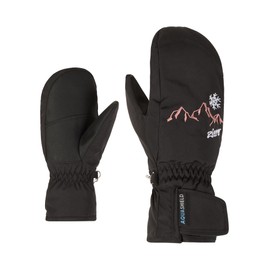 Ziener Children's LAILLANI Ski Mitten/Winter Sports | Waterproof, PFC Free, Black, 6