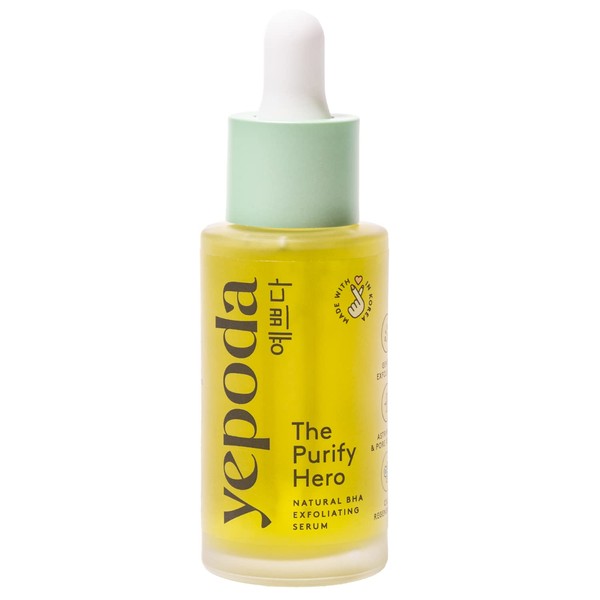 Yepoda - THE PURIFY HERO, Natural BHA Serum with Hyaluronic Acid, Exfoliator Against Clogged Pores with Aloe Vera (30 ml)