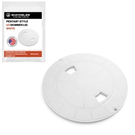 Swimables 08650-0058 Pool Skimmer Lid Cover - Compatible with Pentair Sta-Rite U-3 inground Pool Skimmer lid – Durable 9-8/4" Exact Fit Deck Lid & Weatherproof Pool Skimmer Lid Replacement - White