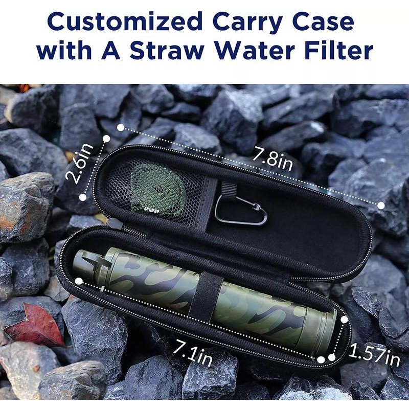 6 or 2 High Capacity Emergency Survival Water Straws -