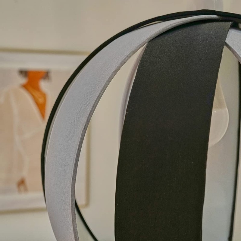 MiniSun - Modern Black and Grey Fabric Cocoon Globe Style