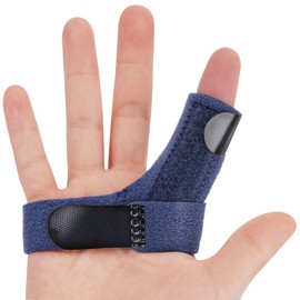 TOCCOOL Adjustable Finger Splint - Dual Support for Trigger Finger & Mallet Injury, Breathable Stabilizer Brace for Rehabilitation/Daily Use (Midnight Blue)