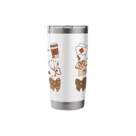 Thanksgiving Nurse Essentials Cute Turkey Medical Fall Decor Stainless Steel Insulated Tumbler