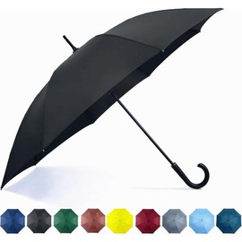 50 Inch Large Stick Umbrella Windproof Automatic Open Oversized J Handle Umbrellas for Men and Women Unbreakable Strong Travel Golf Umbrella
