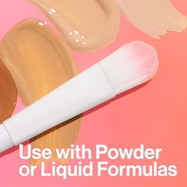 wet n wild Brocha de maquillaje | Brocha correctora grande | Para debajo de los ojos y las cejas | Maquillaje líquido y en polvo | Mango ergonómico
