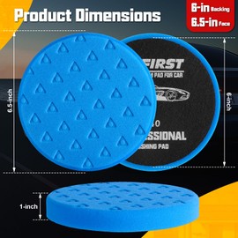 8 Pcs Buffing Polishing Pads, 6 Inch Polishing Pads, Car Compound Buffing Sponge Pads and Woolen Pads Cutting Polishing Pad Kit for Car Buffer Boat Compounding, Polisher & Waxing