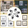 Yosawa 100 Pcs Picture Hooks Triangle Ring Picture Hangers with