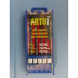 Artu Tungsten Carbide tipped Drill Bit Set.  5 pc. set.  # 01505   NEW