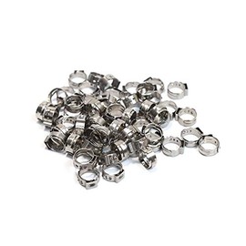 TMKOOL 100pcs PEX Cinch Clamp 304 Stainless Steel 1/2" Cinch Crimp Ring Pinch Clamp for PEX Tubing Pipe Fitting Connections (100pcs 1/2 inch)