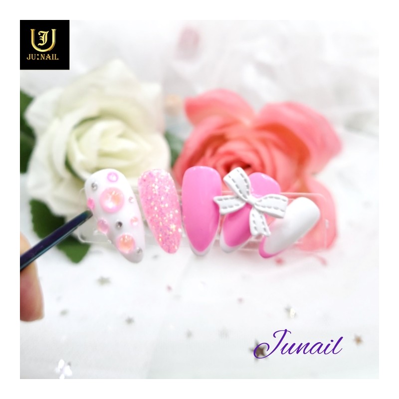 Pink Jenny handmade nail tips - Short round / 핑크제니