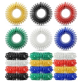 Finger Massage Rings, 18 Pcs Acupressure Ring, Spiky Sensory Finger Rings for Teens, Adults Silent Stress Reducer and Massager (6 Color)