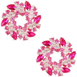 Luxury Rhinestone Brooch Pins for Women - Girl Rhinestone Crystal Flower Brooches for Weeding Party Costume Spark Pins Brooches (2)