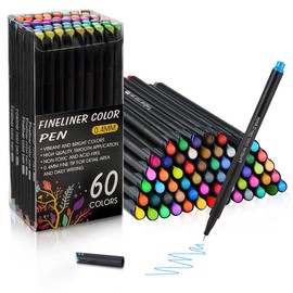 E T EASYTAO | Plumones Punta Fina, Plumines 60 Colores, Marcadores punto fino de 0.4 mm, Rotuladores y Bolígrafos de Dibujo, para Escribir, Dibujar y Oficina