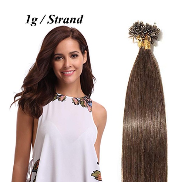 22" Pre Bonded Human Hair Extensions [1g*50 Strands] #4/27 Medium
