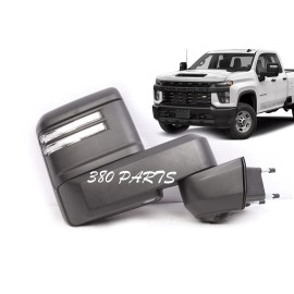 Aftermarket Products FOR CHEVY SILVERADO 2500 3500 2019-2024 BLACK PASSENGER TOWING MIRROR