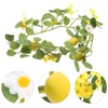 Levemolo Lemon Garland Simulation Rattan Decor Green Leaves Artificial Lemon