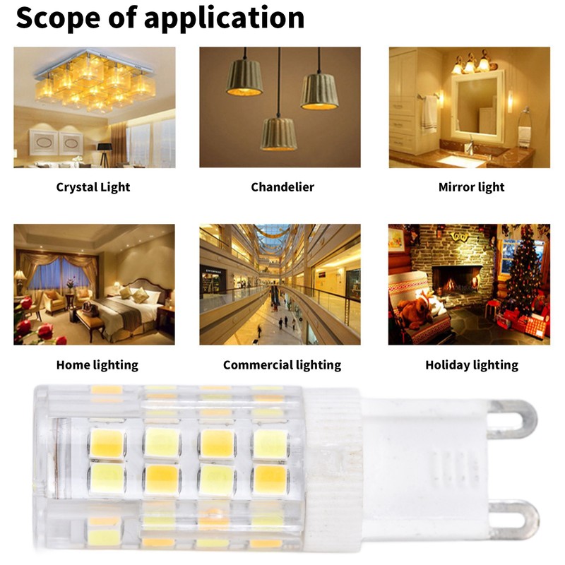 10PCS G9 220V LED Lamp Dimmable Ceramic LED Bulb Replace