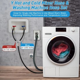 BC 1 Unit Y Mixer Hose Connector For Washing Machine, Universal Size 3/4 Inch Brass