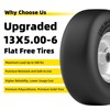 RONPOW 13x5.00-6 Flat Free Lawn Mower Tire, Zero Turn Mower