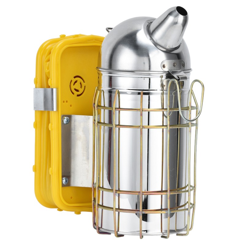 Pointed Beehive Smoker with Heat Protection Board Stainless Steel Bee