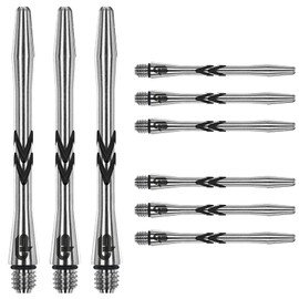 RED DRAGON Gerwyn Price Iceman V-Groove Aluminium with Logo Medium Black Stems