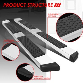 Auto Dynasty Running Boards 5.5 Inches Side Steps Bar for Truck Compatible with Ford F250 F350 F450 F550 Super Duty Extended/Super Cab 1999-2016, Stainless Steel, Polished Chrome