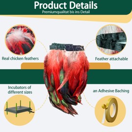 6.5FT Feathers for Chick Brooder Heating Plate, Cuttable Feather are as Warm as a Hen, Compatible with Most Chick brooders