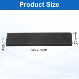 sourcing map 30 Pcs Plastic Flat Shims for Leveling, 6mm(1/4") Structural Tile Composite Shims, Plastic Glazing Blocks for Home Improvement, Window, Toilet, Table, Black