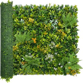 ODTORY Artificial Boxwood Hedges Panels Roll,40'' x 120'' in(33.5 sqft) UV-Anti Faux Greennery Grass Wall Privacy Backdrop Fence Screen for Garden Fence Covering Privacy, Outdoor Indoor Home Decor