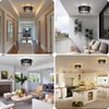 2-Light Flush Mount Ceiling Light Fixtures, 2-Pack Farmhouse Black Ceiling