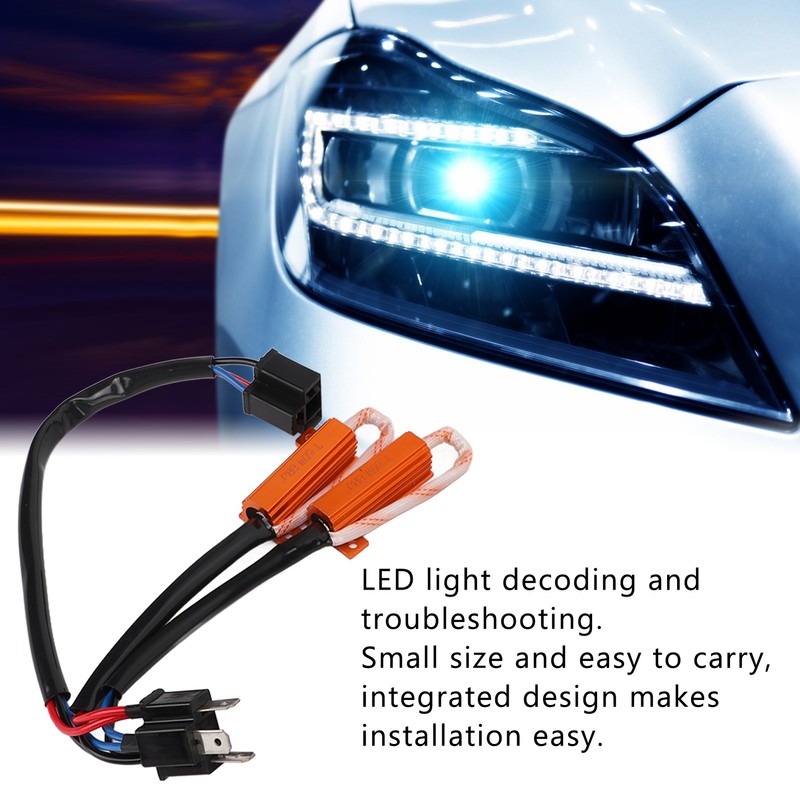 2pcs H4 50W 8Ω LED Resistor Error Free LED Lights
