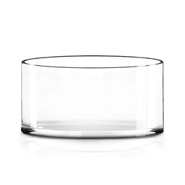 CYS Excel Large Glass Cylinder Vase (H:4" D:8") Flower Vase Centerpieces Hurricane Floating Pillar Candle Holder Terrarium Planter