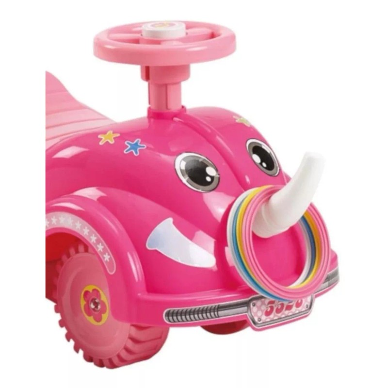 MyToy Carrito Montable Elefante De Baston Rosa Mytoy 5528