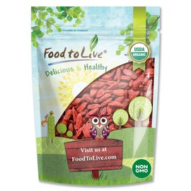 Food to Live Organic Goji Berries, 1.5 Pounds – Sun Dried, Large and Juicy, Non-GMO, Raw, Vegan, Sirtfood, Bulk