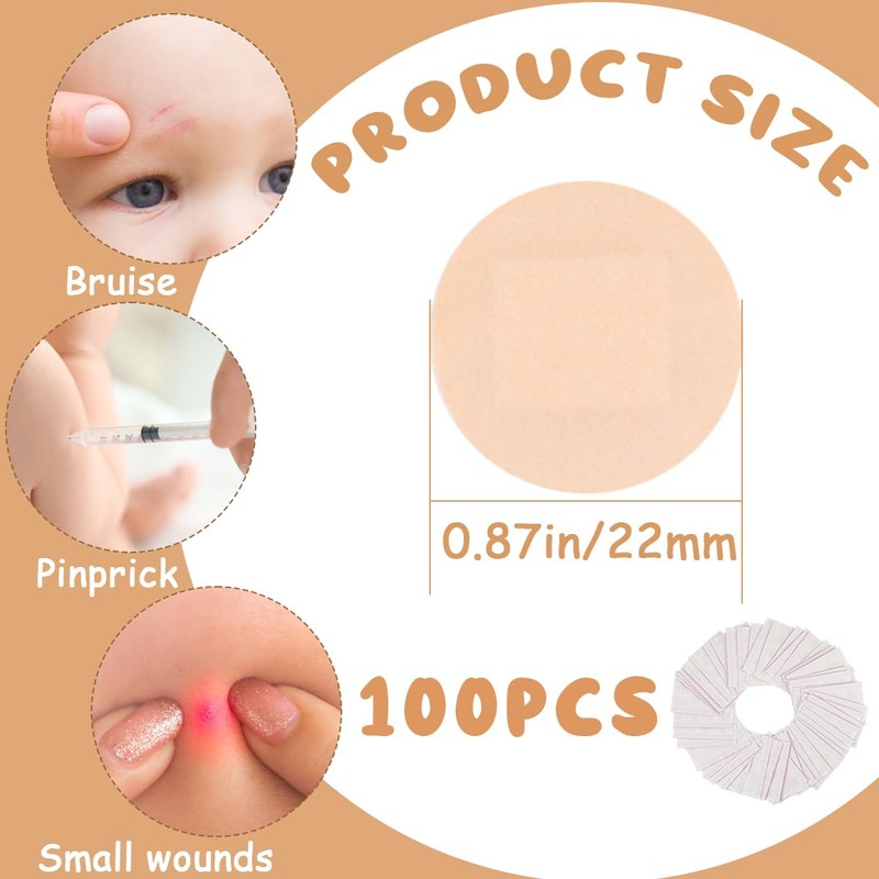 UPIQNG Band Aid Mini Round Bandages Water Resistant Wound Care