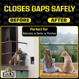 BOEN Plastic Mesh Hardware Netting 3' x 15' Green, Tree Guard Barrier from Rabbits, Deer and Rodents, Deck Guard, Indoor or Outdoor Balcony Safety Net for pet or Child