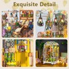 SICSHTOP Dolls house kit, Diy Book Nook Kit - Café