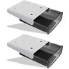 Under Desk Drawer Organizer,2 Pack Self-Adhesive Attachable Under Desk Storage