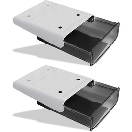 Under Desk Drawer Organizer,2 Pack Self-Adhesive Attachable Under Desk Storage Drawer, Hidden Desk Drawer Slide-out, Stick on Drawer Under Mounted for Office Home Closet Stationery
